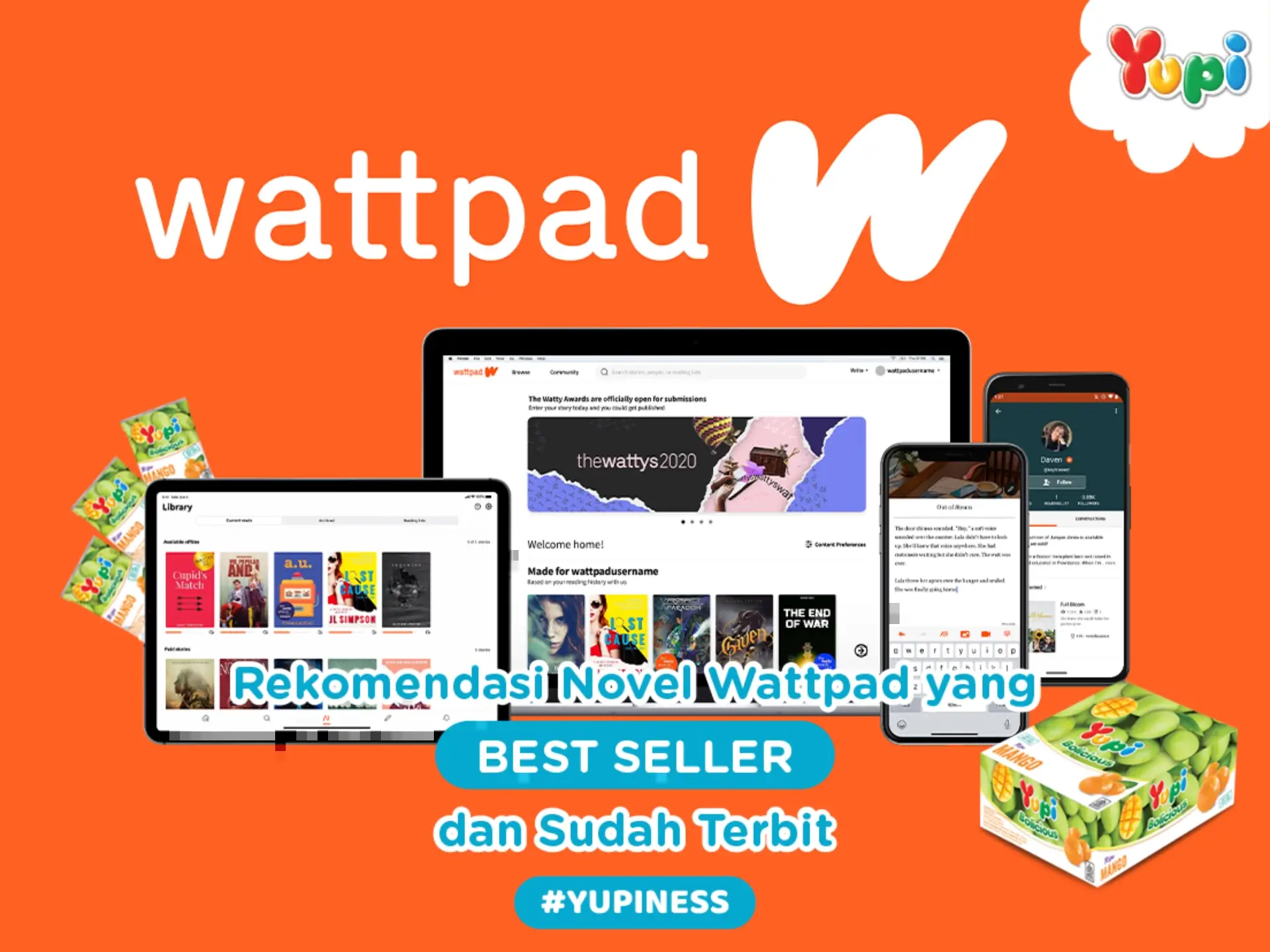 Rekomendasi Novel Wattpad yang Best Seller dan Sudah Terbit Yupi